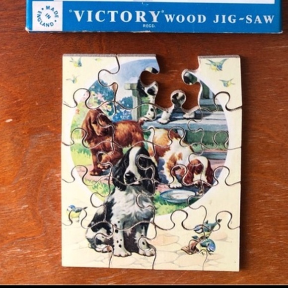 Vintage Victory 1950’s Wood Piece Jig-Saw Two Puzzle Set - Picture 12 of 14